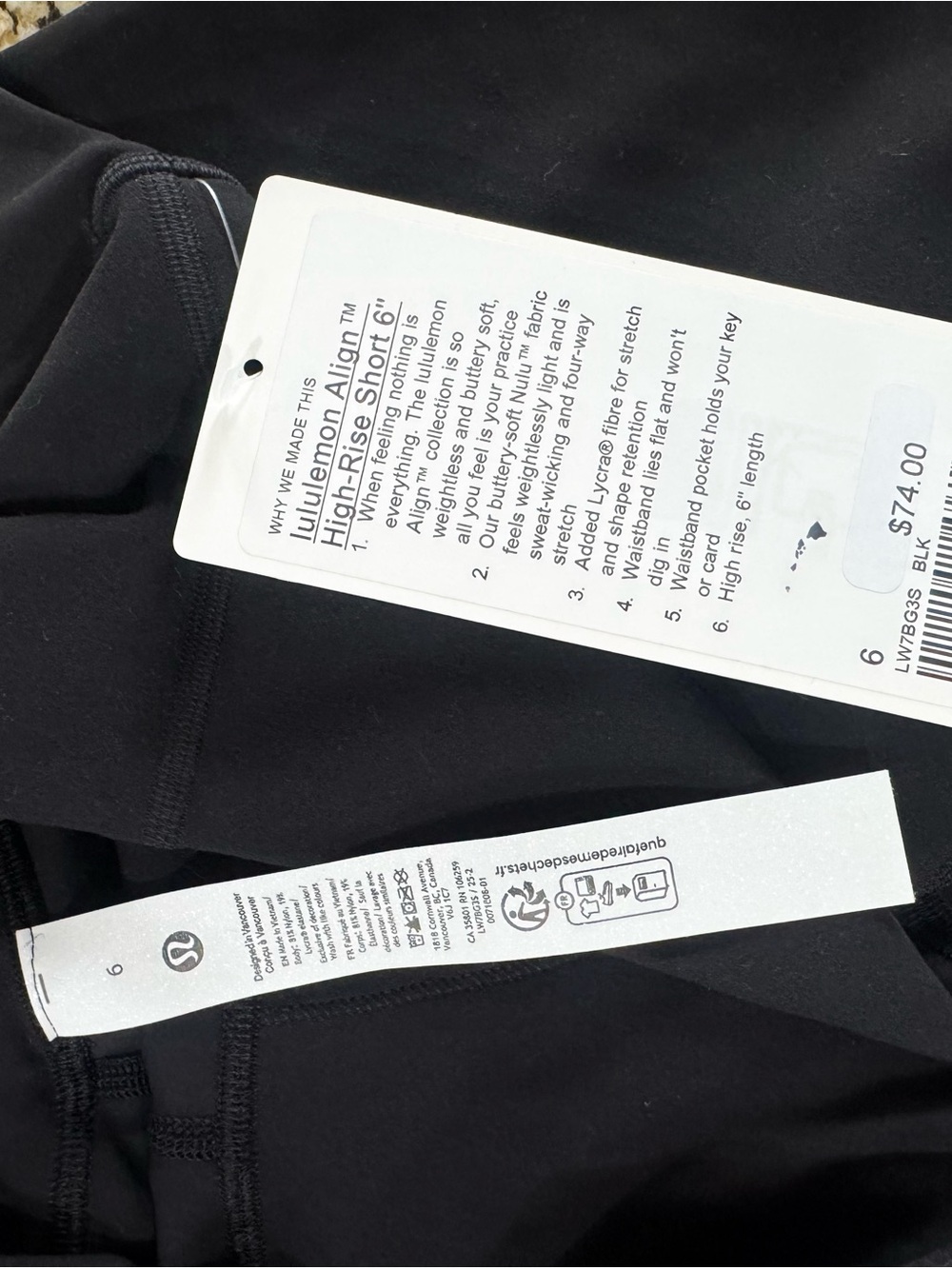 lululemon athletica Black High-Rise Athletic Bike Shorts Hawaii Islands - Picture 4 of 6